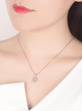 百搭短款日韩风雪花吊坠送女友