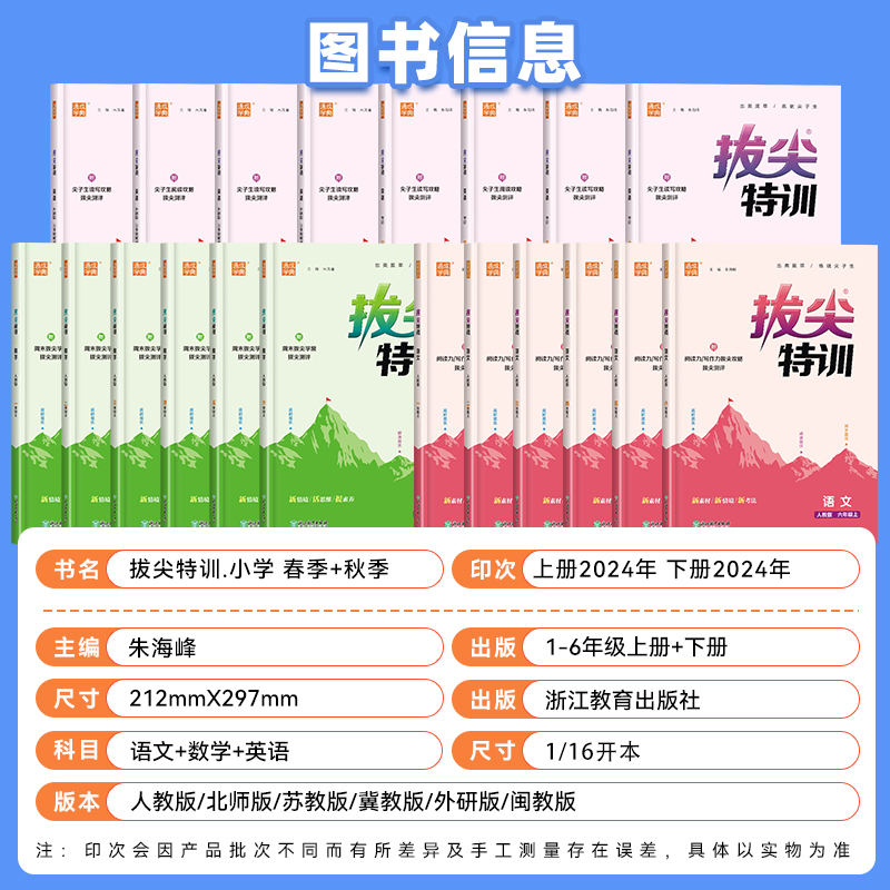 2025春新版小学拔尖特训一二三年级四五六年级下册上册语文数学英语人教北师大苏教译林冀教闽教版课本同步训练习册单元拔尖测评卷