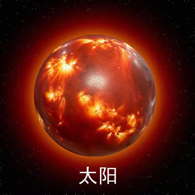 彩印海绵软式弹力球宇宙八大行星太阳系月球儿童益智认知教学玩具 - 图2