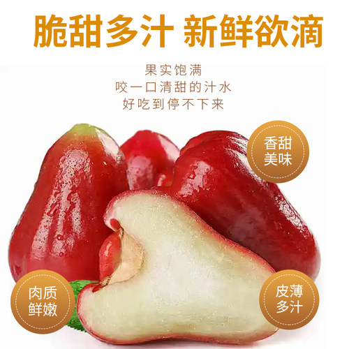 海南黑金刚莲雾大果（下单斤）特大果（下单KG）新鲜树上熟现摘 - 图3