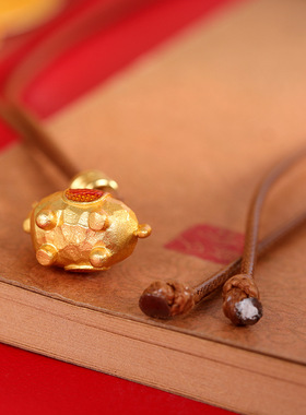 [初九] 足银999.9烧蓝小马时尚吊坠马上有钱国风个性潮流项链