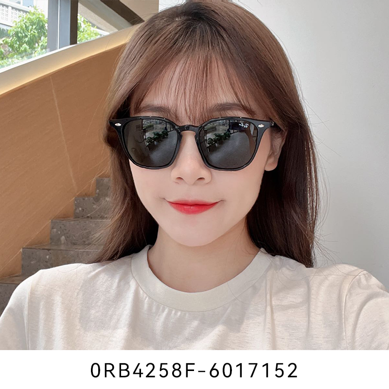 博士眼镜官方旗舰店RayBan雷朋太阳镜经典复古方框潮流眼镜开车驾驶墨镜男0RB4258F0