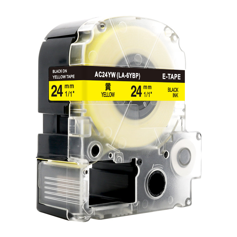 Aimo label printer ribbon 24mm yellow background with black characters