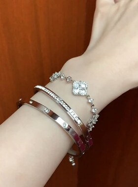 满天星女款高级钛钢不掉色花朵