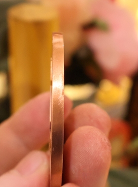 紫铜敕令五雷铜钱随身吉祥摆件