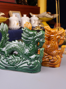 唐三彩龙摆件陶瓷生肖辰龙工艺品家居客厅橱窗室内吉祥物装饰摆件