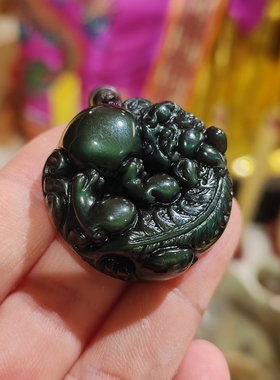 黑曜石有求必应貔貅吊坠挂件