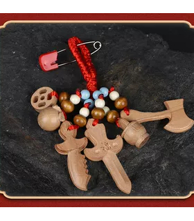 宝宝别针挂件知行斋桃木保平安