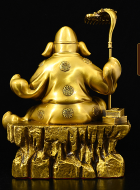 黄铜坐天蓬元帅十二生肖猪摆件