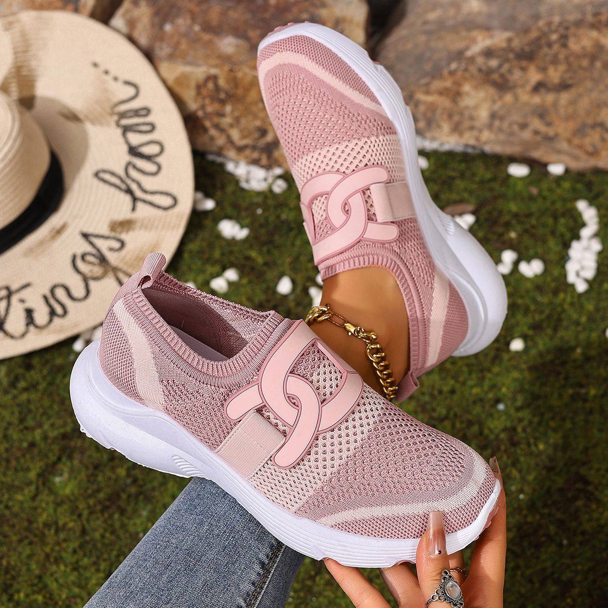 老北京网面运动鞋布鞋妈妈鞋飞织透气软底时尚不累脚健步运动单鞋,淘宝优惠券,粉丝福利购,淘宝优惠卷