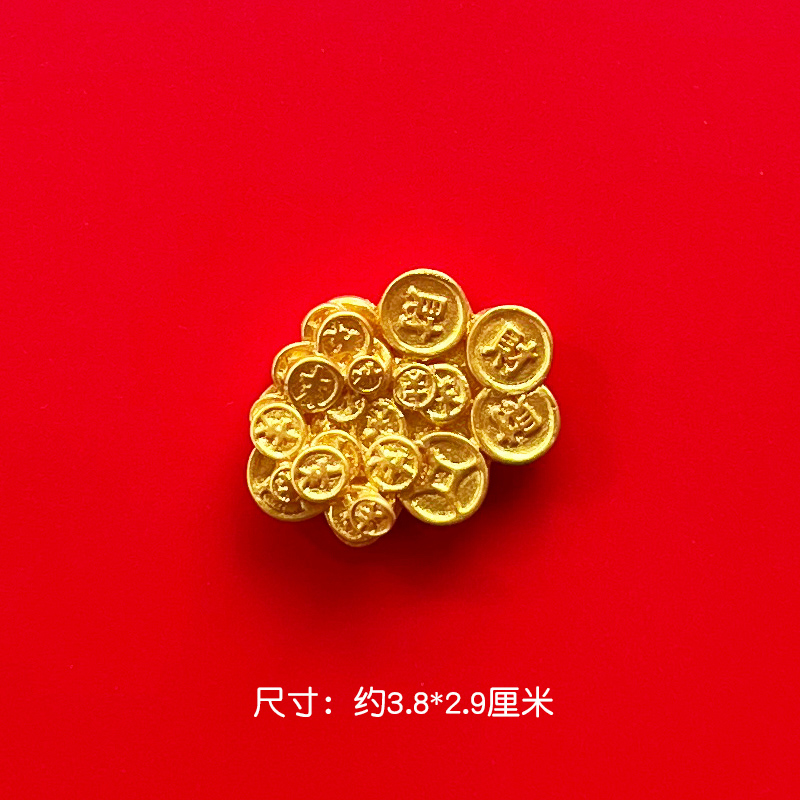 创意新年仿真迷你金元宝金砖福发字冰箱贴春节喜庆家居装饰磁性贴 - 图2