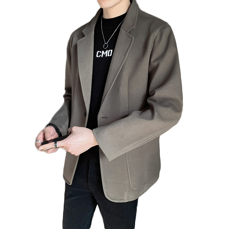 毛呢男2021秋冬新款季轻熟风小西服 brrb西服