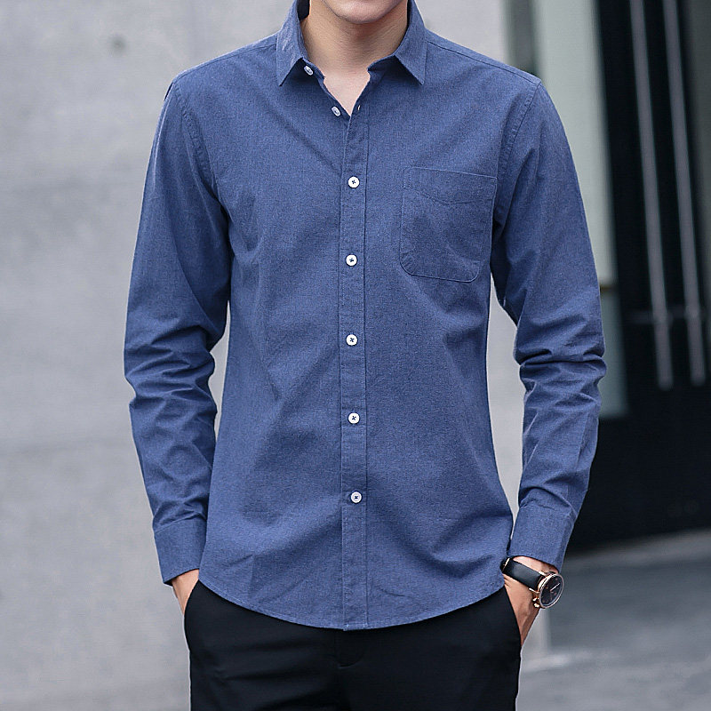 工作服男长袖夏季宽松韩版休闲衬衫 brrb衬衫
