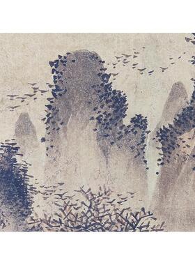 名画复制品宋画秋水枫桥图写意水墨山水画国画艺术微喷临摹装饰画