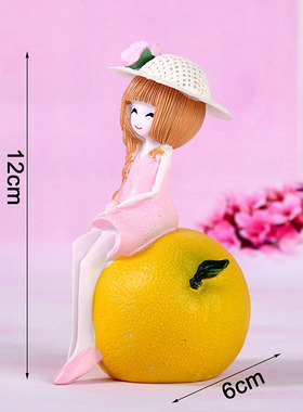水果女孩吊脚娃娃摆件小礼物家庭