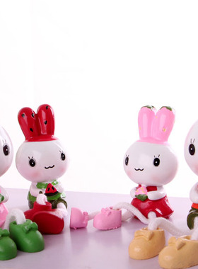 可爱风兔子吊脚娃娃电表箱装饰品