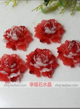 古风发饰品仿玉树脂花