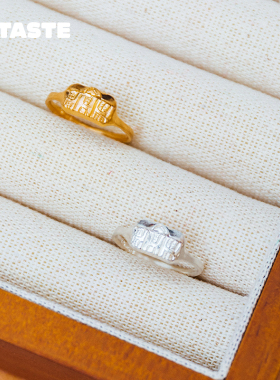 【限时85折】XTASTE 韩国 KIMZISTUDIO 小房子戒指镀金配饰设计
