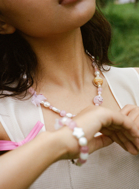 XTASTE RAINBOWPOP 小象的梦幻乐园项链原创设计可爱串珠明星同款