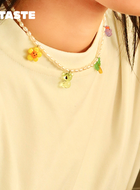 XTASTE bonbonmuseum 精灵珍珠项链原创设计锁骨链清新女生可爱