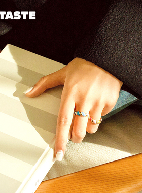 XTASTE 荷兰 ATLITW 渐变色圆弧圈戒指时尚通勤设计高级款式配饰