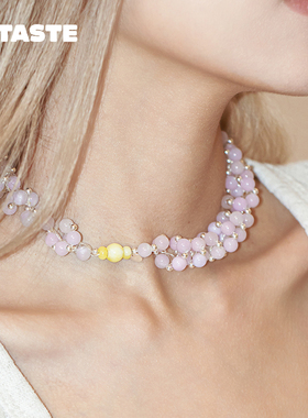 原创元素鱼卵串珠弹力项链