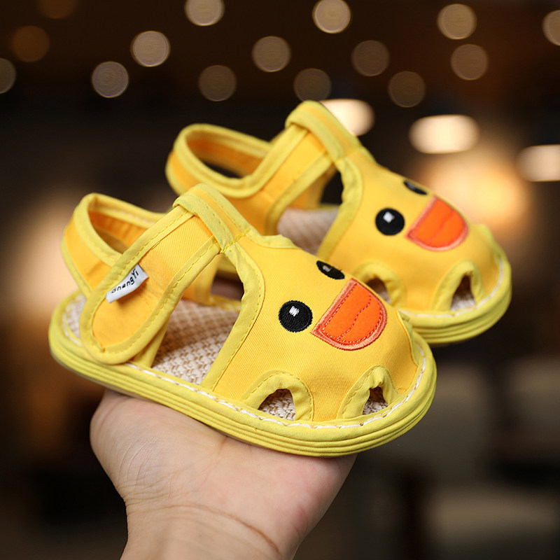 1岁5男女儿童宝宝卡通四季棉布拖鞋家居防滑千层软底亚麻幼儿园鞋,淘宝优惠券,粉丝福利购,淘宝优惠卷