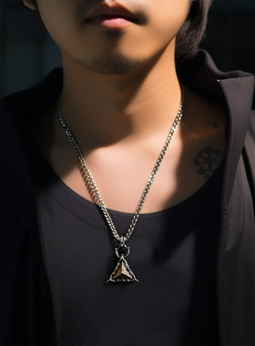 荷鲁斯之眼泰银项链感银饰