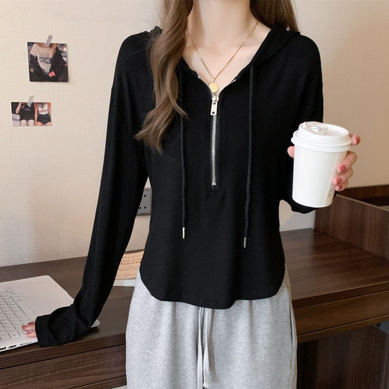 实拍 胖妹妹大码女装2024新款初秋装针织衫连帽毛衣显瘦打底上衣,淘宝优惠券,粉丝福利购,淘宝优惠卷