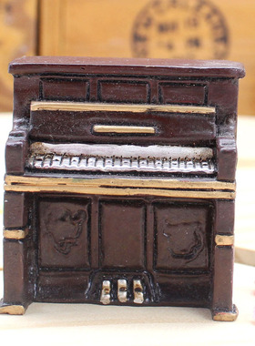 欧式风钢琴多肉创意拍摄道具摆件