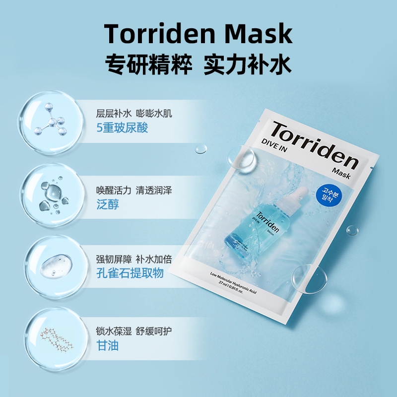 韩国Torriden桃瑞丹低分子5D玻尿酸精华面膜补水保湿舒缓积雪草 - 图2