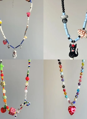 夏季多巴胺系列～彩色趣味项链甜酷女配饰韩系ins小众高级锁骨链