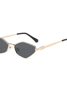 金属太阳镜sun女镜框跨境墨镜时尚欧美风新款菱形2025glasses小框