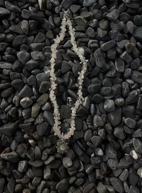 不规则项链高级感碎石太阳花男生男女小众高级感锁骨链潮流潮牌