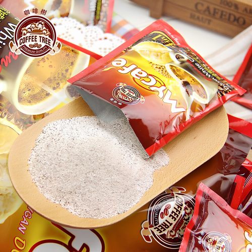 马来西亚咖啡树槟城白咖啡榴莲味三合一速溶咖啡粉600g袋装15包 - 图1