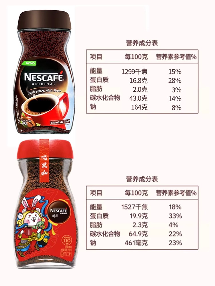 雀巢巴西醇品黑咖啡200g瓶装无蔗糖咖啡学生提神美式速溶纯咖啡粉 - 图1