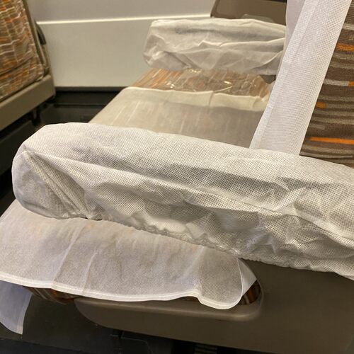 一次性无纺布飞机座套含扶手独立包装高铁动车座套电影院座套现货 - 图3