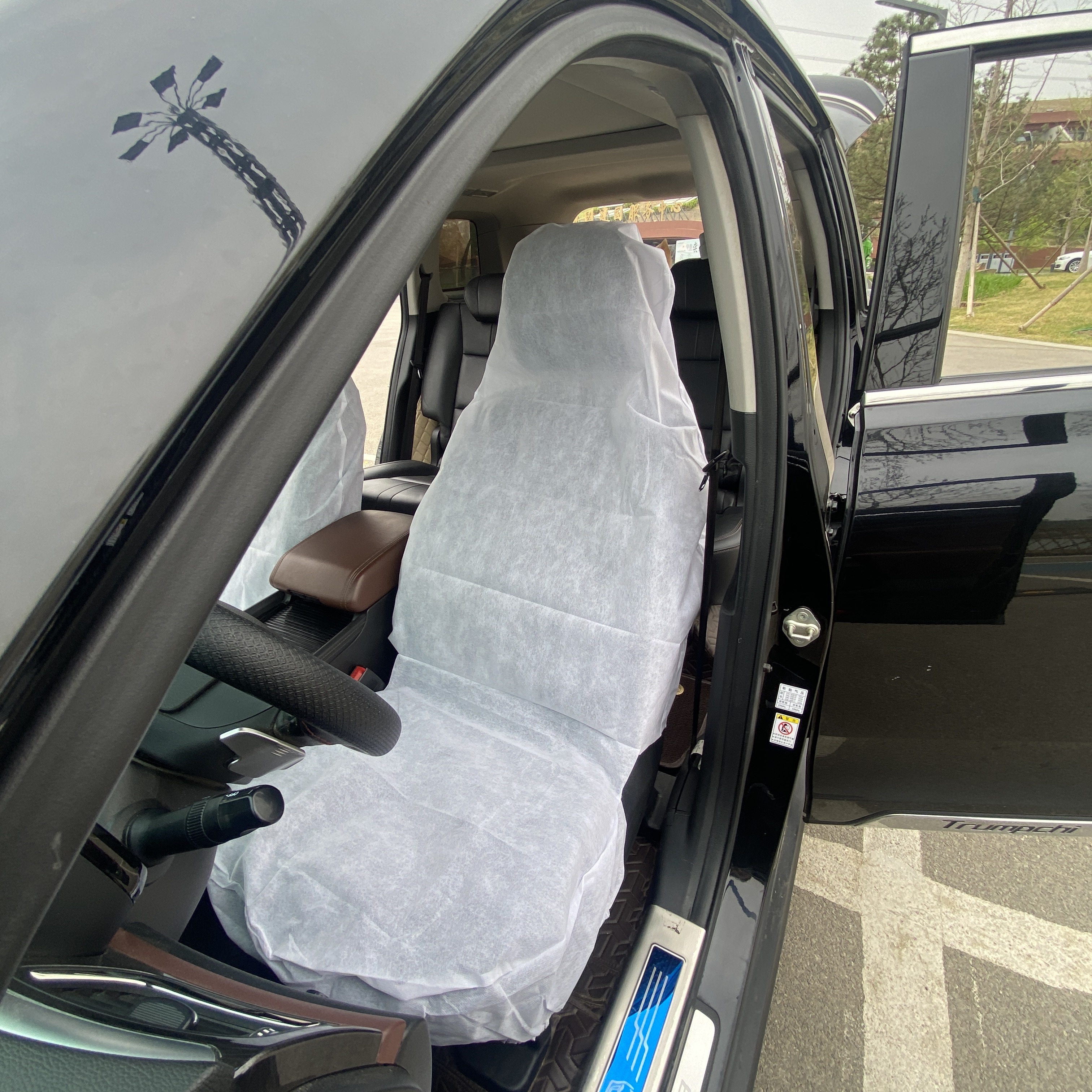 加厚环保一次性无纺布汽车座套全包保护套防尘防脏无纺布座椅套 - 图3