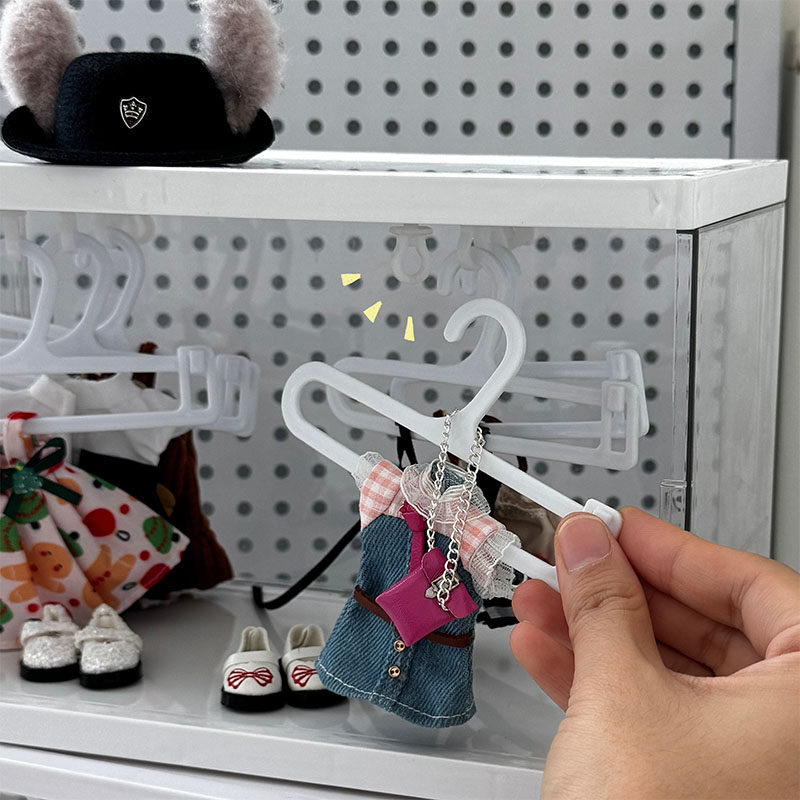 棉花娃娃家具衣柜20cm玩偶公仔bjd娃衣衣服秋冬套装收纳架衣帽间 - 图2