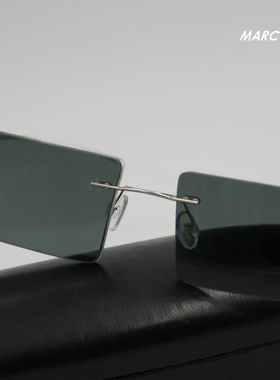 锋刃沈西林无框纯钛近视墨镜太阳镜变色镜方形眼镜架眼镜框男女