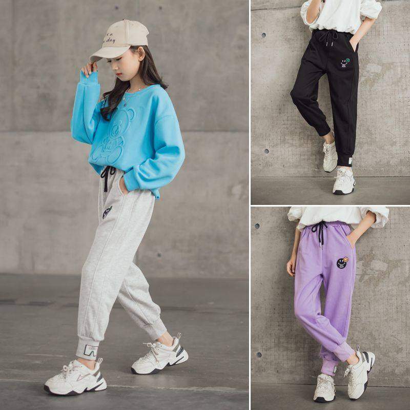 女童运动裤春秋款儿童百搭束脚裤中大童简约卫裤外穿舒适休闲裤子,淘宝优惠券,粉丝福利购,淘宝优惠卷