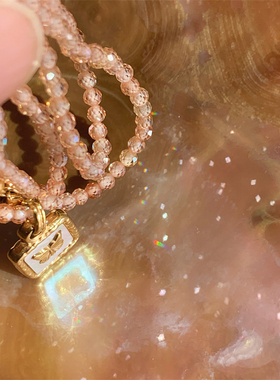 ins手工串珠贝壳蝴蝶锆石项链女