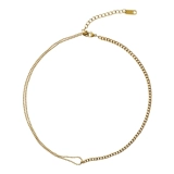 Минималистичная цепь, цепочка до ключиц, универсальный чокер, украшение-шарик, ожерелье, европейский стиль