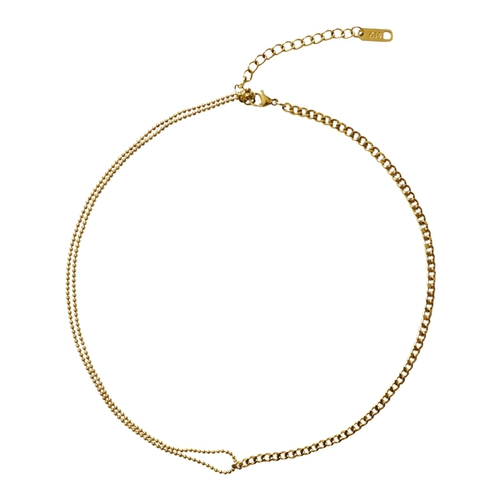 Минималистичная цепь, цепочка до ключиц, универсальный чокер, украшение-шарик, ожерелье, европейский стиль