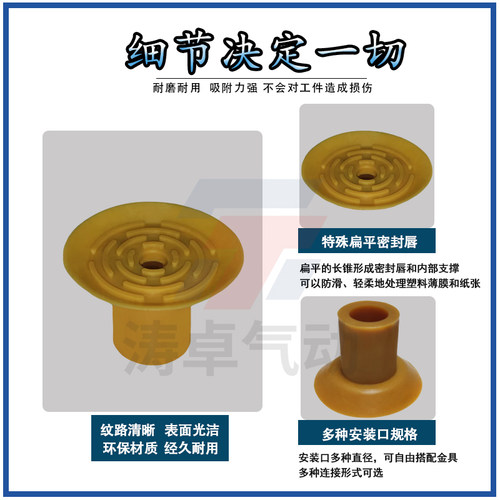 涛卓SGP机械手真空吸盘SGPN-15 20 30 40防滑吸袋开袋工业气动 - 图1