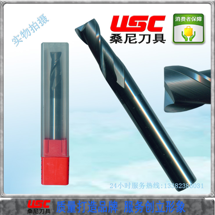 USC桑尼45度硬质合金4刃R角D6R1*6*100L圆鼻子涂层钨钢立铣刀 - 图1