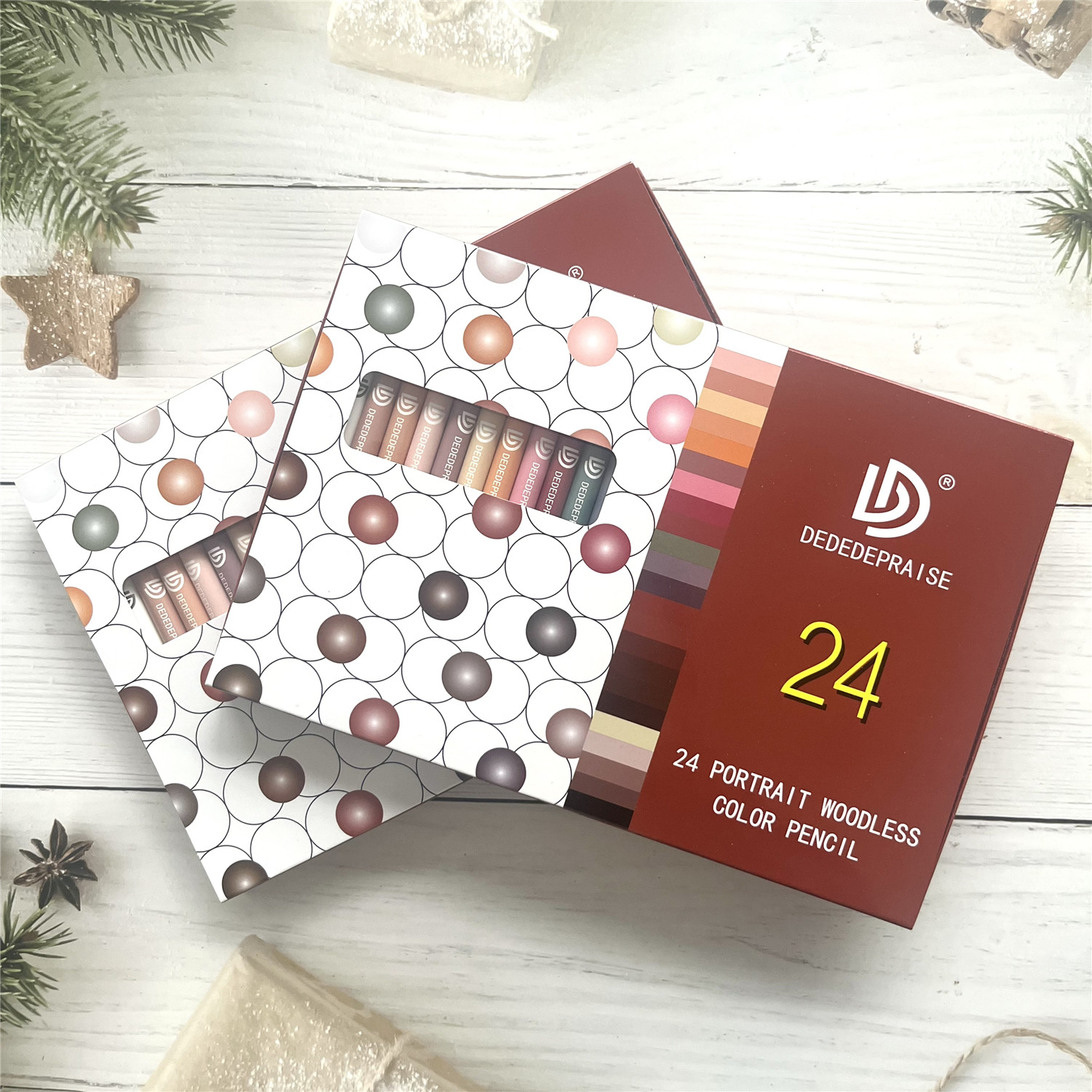 海韵24色无木水彩棒全芯复古色莫兰迪肖像人物水溶彩铅颜料棒涂鸦,淘宝优惠券,粉丝福利购,淘宝优惠卷