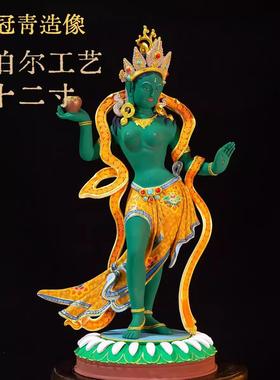 彩绘22空行母佛像摆件纯铜藏式