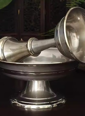 尼泊尔纯铜青铜护法杯光面护法