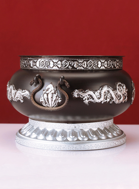 西藏式风祥龙合金糌粑盒款